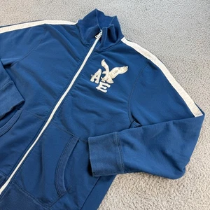 VTG Y2K American Eagle Track Jacket Mens 2XL XXL Long Sleeve Full Zip Sweatshirt - Picture 1 of 11
