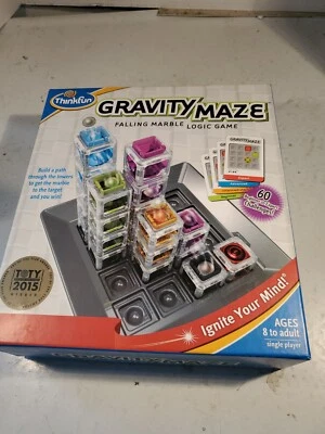 ThinkFun Gravity Maze Logic Falling Marble Game Age 8+ Single Player complete  - Image 1 of 4