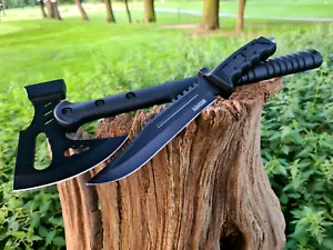 Beil + Messer Axt Knife Tomahawk Bowie Buschmesser Jagdmesser Hunting Outdoor - Bild 1 von 4