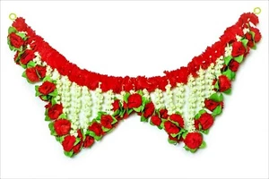  Artificial Rose Garlands Door Toran   (Red and white) - Picture 1 of 1