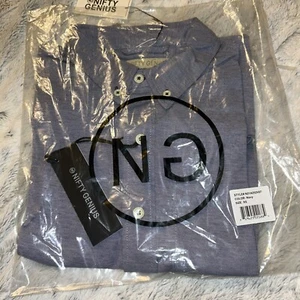 Nifty Genius Mens Size XS Blue Button Down Short Sleeve- NWT - Picture 1 of 5