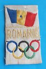 Romania's Olympic team - old embroidered canvas badge, patch, emblem 1970s