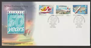 (MF210)MALAYSIA 1997 50 YEARS OF AVIATION IN MALAYSIA FDC - Picture 1 of 1