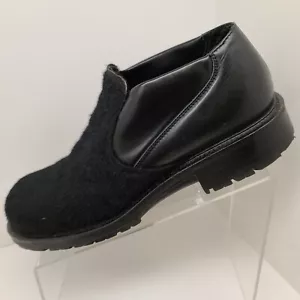 Bacco Mens 9 Bucci Black Calf Hair Loafers Shoes Made in Italy - Picture 1 of 11