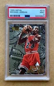 1995-96 FLEER METAL NUTS & BOLTS MICHAEL JORDAN CARD #212 GRADED PSA 9 MINT - Picture 1 of 3