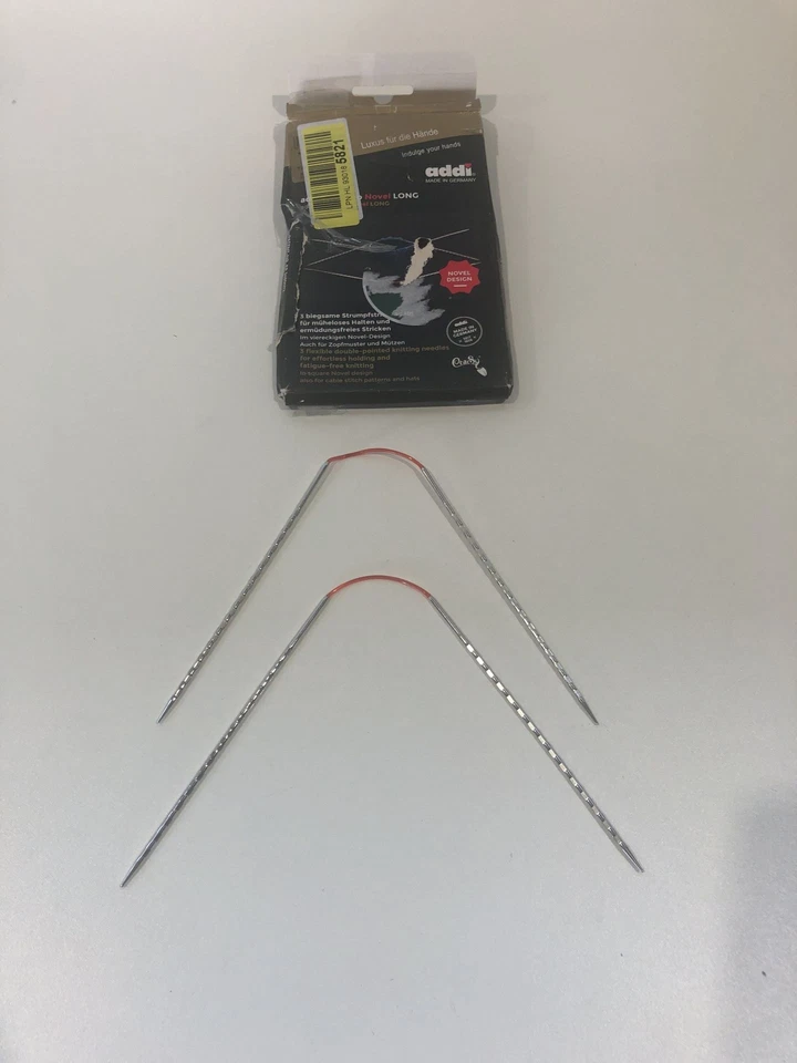 Addi AD7702030-02.50 Set di ferri da maglia per calze, argento, 2,5 mm, ergon... - Immagine 1 di 3