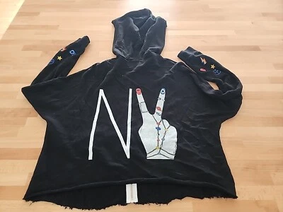 Sudadera con capucha negra Lauren Moshi NY Foto 1 de 4