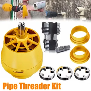 Trapano Elettrico Compatibile PVC Kit Filettatubi con Varie Misure di Dieta -Set 7PZ - Foto 1 di 15