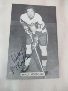 Postal de colección autografiada de Walt McKechnie JD McCarthy de los años 70 Detroit Red Wings - Imagen 1 de 2