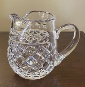 Signed WATERFORD CRYSTAL Glandore Pattern Ice-Lip Pitcher Jug IRELAND - 6” - Picture 1 of 14