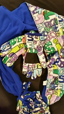 conjunto de bufanda y guantes a juego para niñas, fabuloso estado, guantes 7/8, bufanda talla única Foto 1 de 4