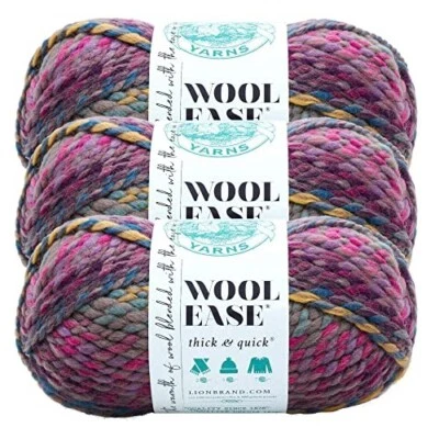(3 Pack) Lion Brand Yarn 640-611E Wool-Ease Thick & Quick Bulky Yarn, Astroland - Image 1 of 4