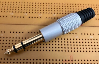 SKYTRONIC 6,35 mm 1/4" Stereo Klinkenstecker vergoldete Kontakte TRS Aluminiumgehäuse mehrere Stück