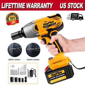 1800Nm 1/2" Cordless Electric Impact Wrench Drill Gun Ratchet Driver 1/2 Battery - Picture 1 of 17