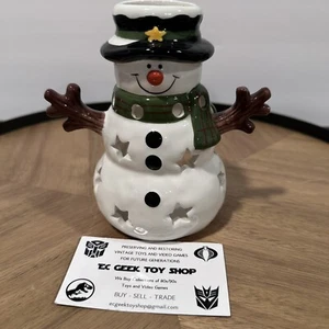 Yankee Candle snowman candle holder  tea light Discontinued 2012 Christmas - Picture 1 of 17