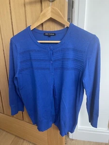 Cable & Gauge blue cardigan size M - Picture 1 of 4