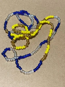 Dos Aguas Yemaya Oshun Necklace Collar Eleke Santeria Yemaya y Oshun Yoruba Reli - Picture 1 of 2