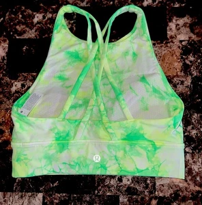 "Sujetador LULULEMON ENERGY CUELLO ALTO LÍNEA LARGA SHIBORI TIE DYE COLOR TALLA 6 PTP 13""" - Imagen 1 de 10