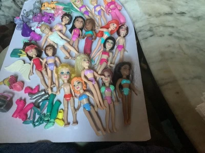Mattel Polly Pocket Dolls Assorted Lot of 17 Dolls  - Image 1 of 4