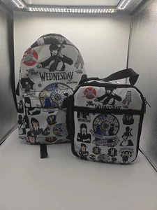 Wndnesday Addams Backpack And Lunch Bag Set - Picture 1 of 17