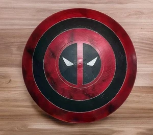 Deadpool & Wolverine Cosplay Wall Hanging, Deadpool Shield, Medieval costume, - Bild 1 von 16