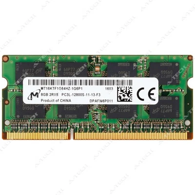 Micron 8GB DDR3-1600 PC3-12800 2Rx8 SODIMM Laptop Memory RAM MT16KTF1G64HZ-1G6P1 - Image 1 of 2