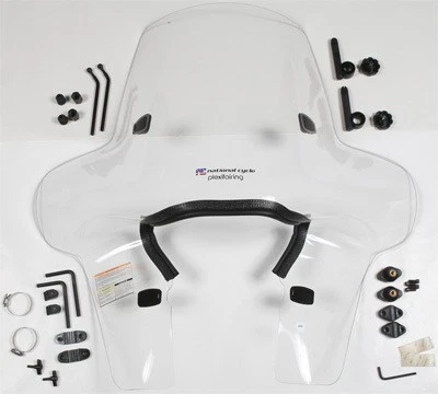 Parabrisas National Cycle Plexifairing 3 - 22 pulgadas H x 32 3/4 pulgadas. W N8843-01 Foto 1 de 3