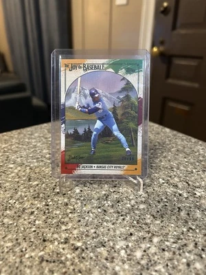 2023 Topps Bob Ross Joy of Baseball Bo Jackson Paint Splatter /99 Royals - Image 1 of 2