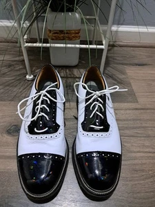Zapatos de golf Footjoy Myjoys talla 8 Premiere Tarlow Sparkle negros usados en excelente estado. - Imagen 1 de 10