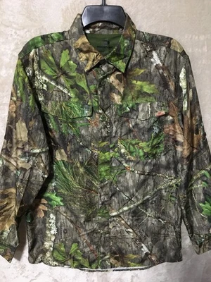 Mossy Oak Shirt Men’s Small Vented Camo Obsession Hunting Outdoors Lightweight - Image 1 of 4