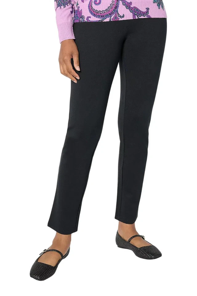 Брюки понте прямые женские с контролем черные - Изображение 1 из 1