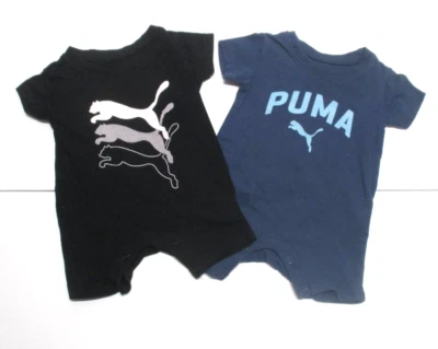 2 TRAJES CORTOS NIÑOS PUMA AZUL Y NEGRO TALLA 0-3 MESES Foto 1 de 3