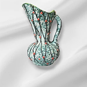 French Vallauris Vintage 1950 Fat Lava Pitcher Mint Condition Collectors 8in - Picture 1 of 8