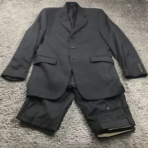 VTG Ralph Lauren Mens Wool Cashmere Suit Size 40/32x30 3 Button 80s Straight Leg - Picture 1 of 22