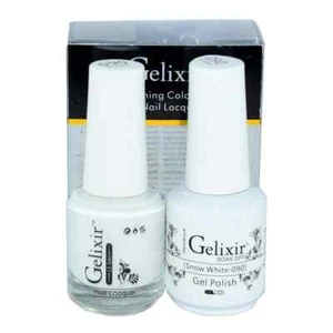 Gelixir Soak Off Gel Duo Matching WHITE #090 15ml 0.5oz - Picture 1 of 1