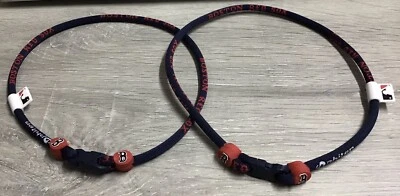 (LOT OF 2) BOSTON RED SOX Phiten Necklace - BLUE & RED 18” - NEW W/O PACKAGING - Image 1 of 4