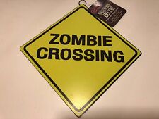 THE GOTHIC COLLECTION~ ZOMBIE CROSSING METAL SIGN ~ 8 1/2 X 8 1/2