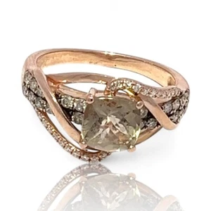 Le Vian 14k Rose Gold Smoky Quartz and 1/2ctw Diamond Ring Size 7.5 (KS1020551) - Picture 1 of 6