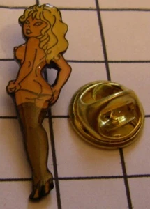 SEXY pin up STRIPTEASE series DANY STEP 5 vintage pin badge - Picture 1 of 3
