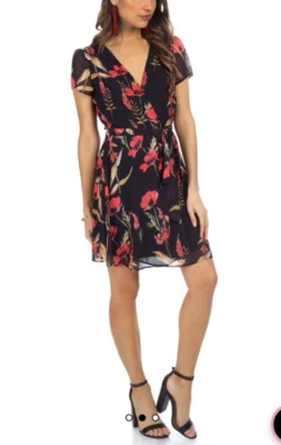 Yumi Kim Kennedy Wrap Dress XS Extra Small Floral SILK $288 Flowy - Image 1 of 4