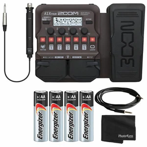 Zoom A1X FOUR Acoustic Instrument Multi-Effects Processor + 4 AA Batteries - Picture 1 of 1