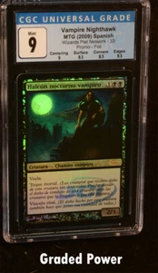 MTG Promo Vampire Nighthawk CGC 9 Foil (9037) SPANISH Magic the Gathering - Picture 1 of 2