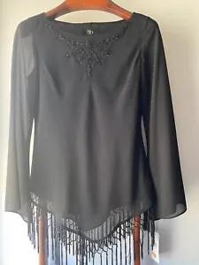 Sandra Darren NWT Size 12 Beaded Blouse - Picture 1 of 8