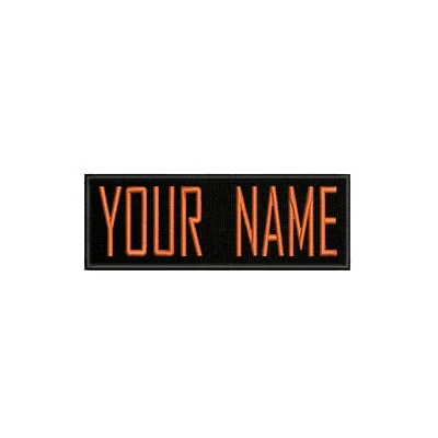 Custom Ghostbusters Your NAME TAG Personalized Embroidered PATCH Iron-on Orange - Image 1 of 4
