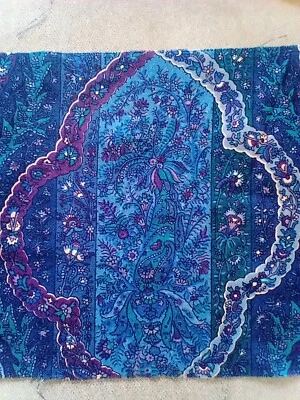 Vintage remnant PAISLEY Liberty  VARUNA WOOL fabric 132 x 22 cm READ NOTES BELOW - Image 1 of 4