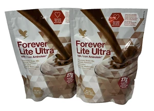 2 PACK - Forever Lite Ultra CHOCOLATE SHAKE MIX with Aminotein  FREE SHIPPING - Picture 1 of 7