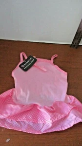 FURRY FRIENDS & CO. ~Pink w/ Polka Dots DOG SUN DRESS~Doggie Apparel~Medium~NWT - Picture 1 of 4