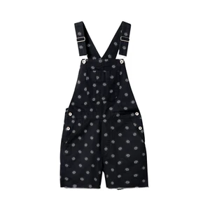 BRIXTON WOMEN CHRISTINA SHORT OVERALL LATZHOSE GR: S BLACK DAISY DOT - Bild 1 von 9