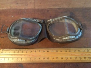 Vintage Aircraft Pilot Flying Or Riding Goggles - Picture 1 of 9