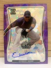 Ezequiel Duran 2020 Leaf Metal Draft #BA-ED1 Purple Ice Auto /10 Rangers Yankees